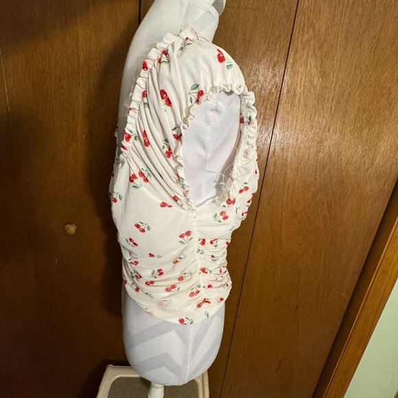 POLLY & ESTHER Ruched Summer Blouse Top - Picture 4 of 13